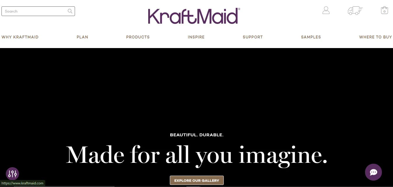 KraftMaid homepage